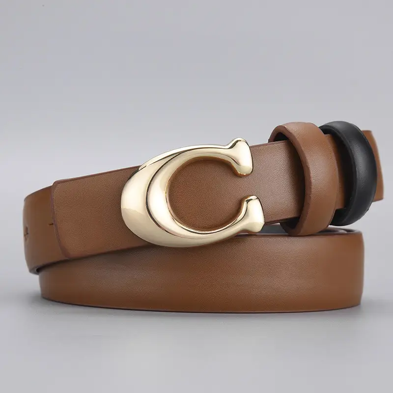 Black C-Shape Buckle Belt for Women - Image 2