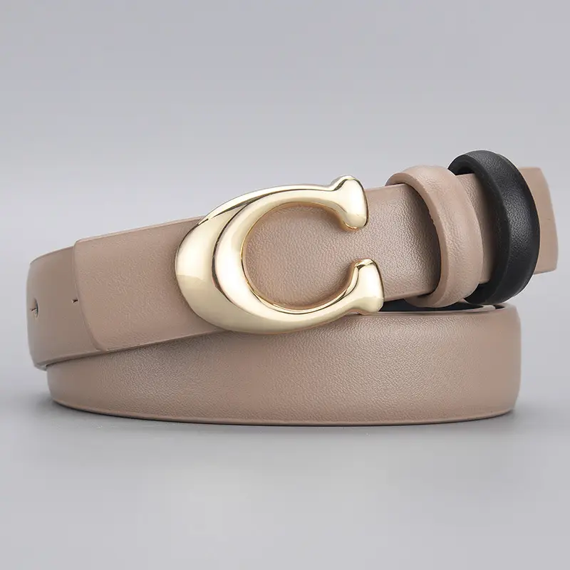 Black C-Shape Buckle Belt for Women - Image 4