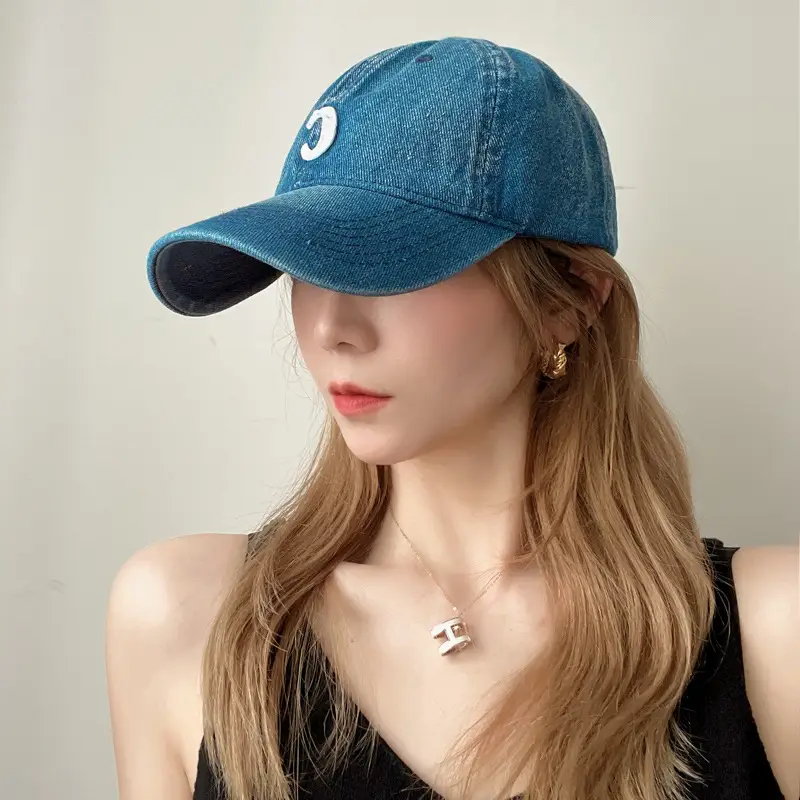 Men Retro Denim Letter C Baseball Cap Sunshade - Image 6