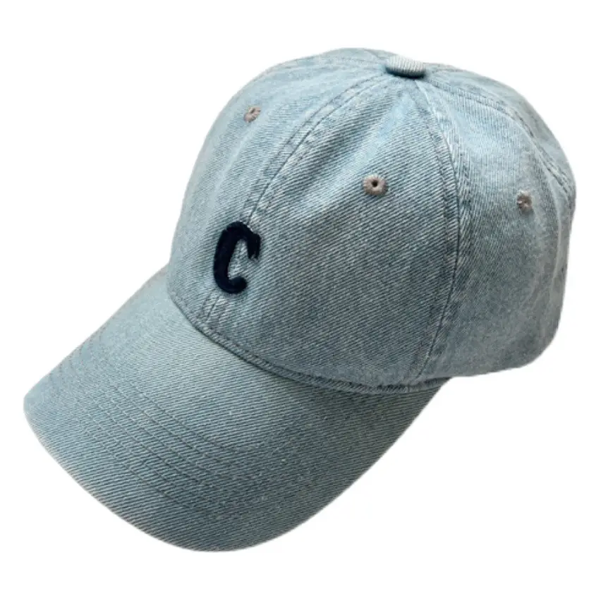 Men Retro Denim Letter C Baseball Cap Sunshade