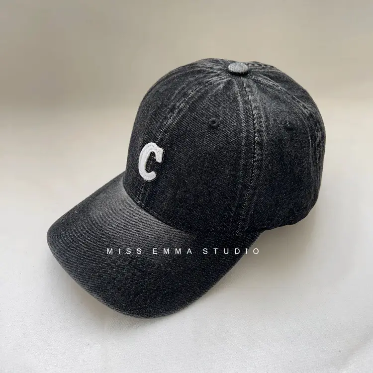 Men Retro Denim Letter C Baseball Cap Sunshade — feature 16