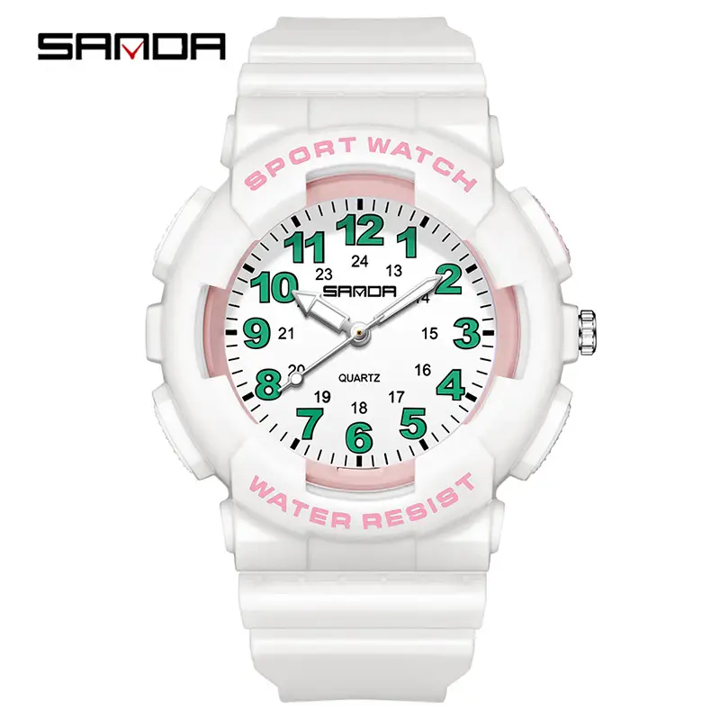 Sanda Women's Pink Water Resistant Quartz Watch