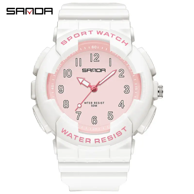 Sanda Women's Pink Water Resistant Quartz Watch