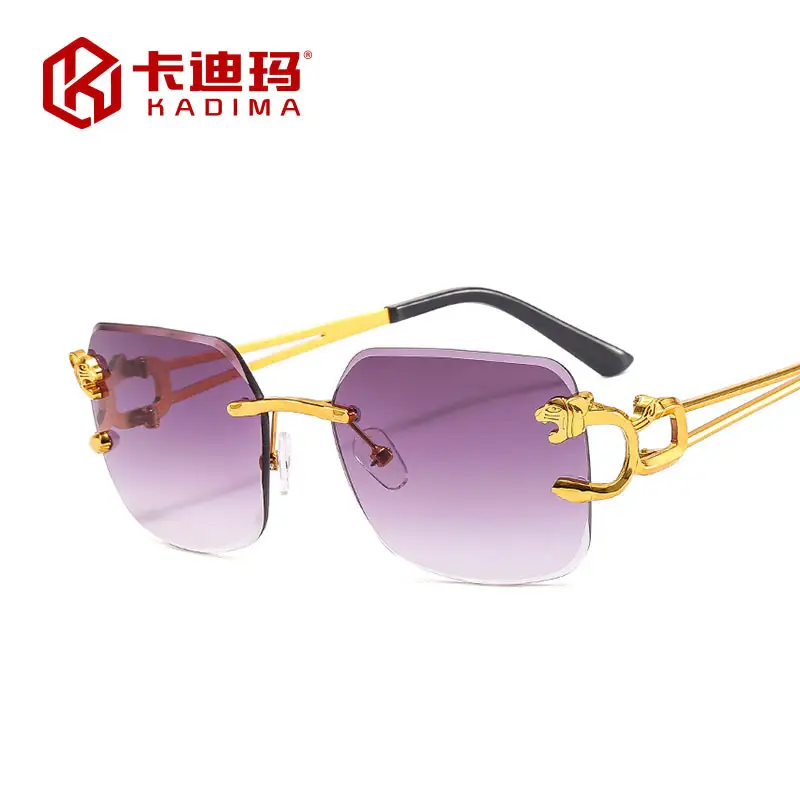 Pink Cut Edge Sunglasses Leopard Temples Women
