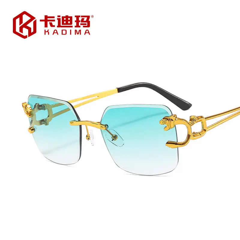 Pink Cut Edge Sunglasses Leopard Temples Women