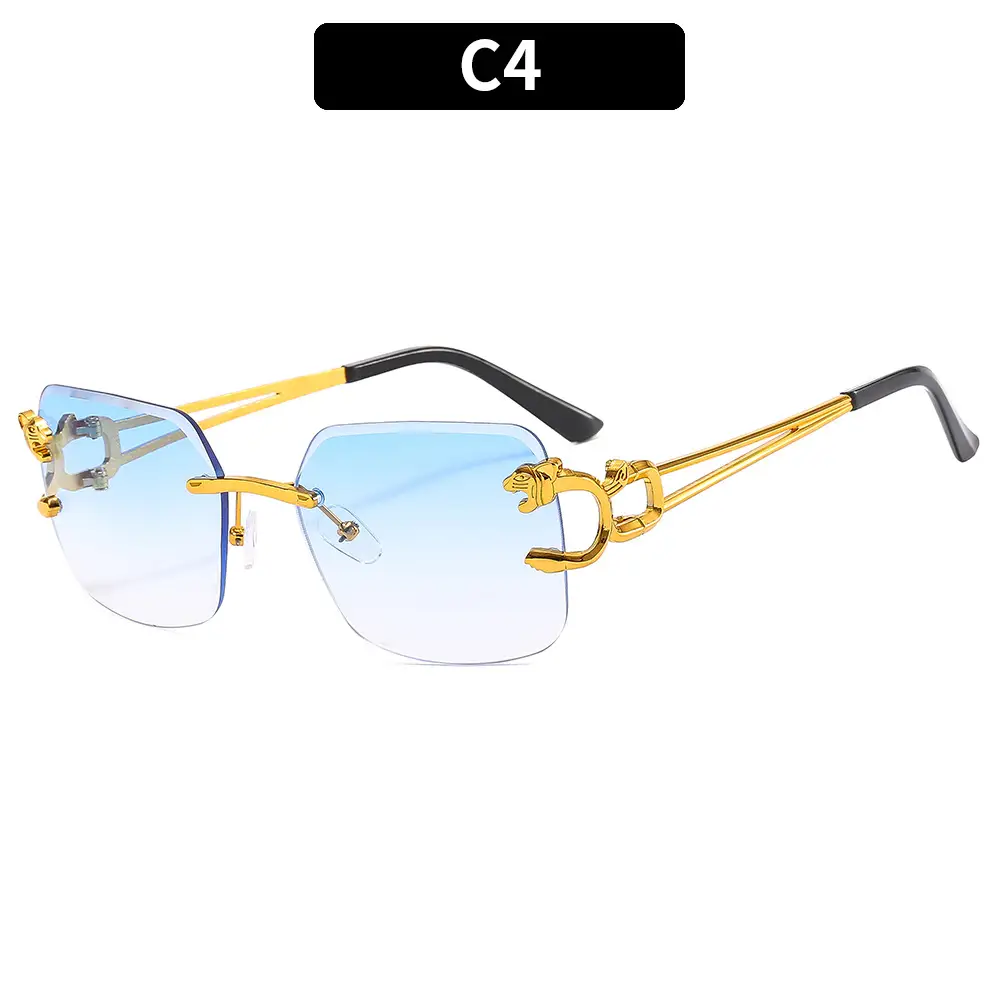 Pink Cut Edge Sunglasses Leopard Temples Women