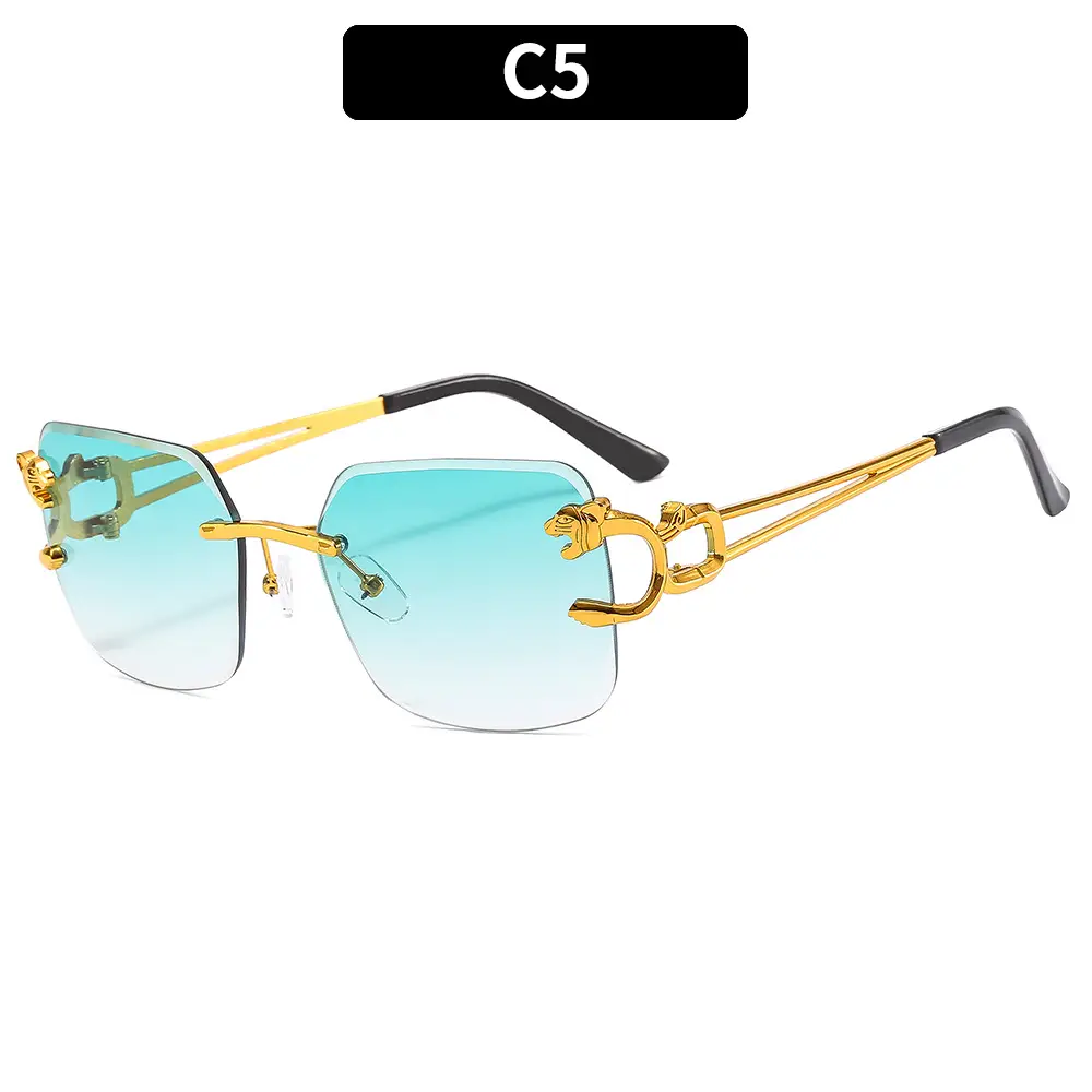Pink Cut Edge Sunglasses Leopard Temples Women