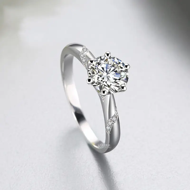 Clearance Young Plated Diamond Ring with Eight-Heart Design - Image 3
