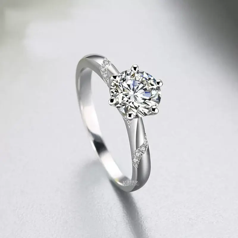 Clearance Young Plated Diamond Ring with Eight-Heart Design — feature 1