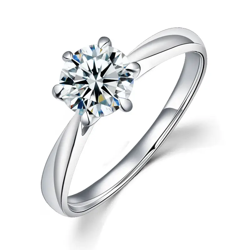 Zhou Family Classic Six Claw Moissanite Ring 18K Gold - Image 16