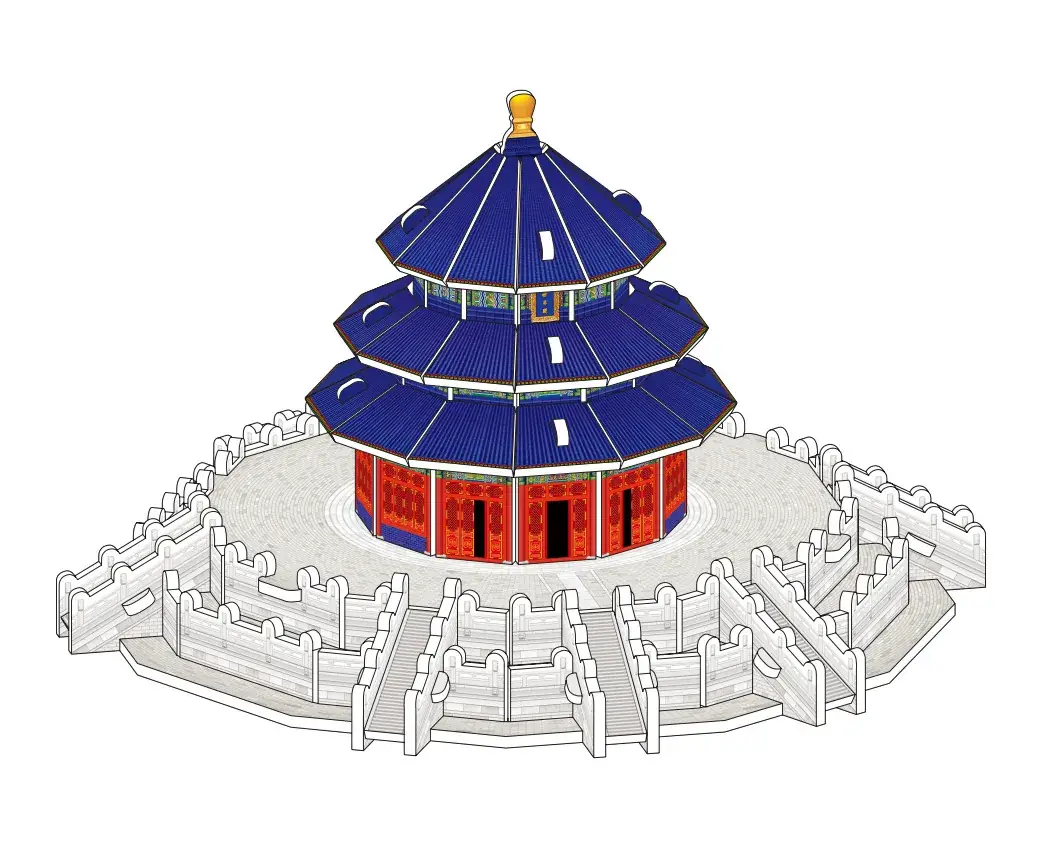 3D Blue Castle Puzzle Toy for Kids - Image 10