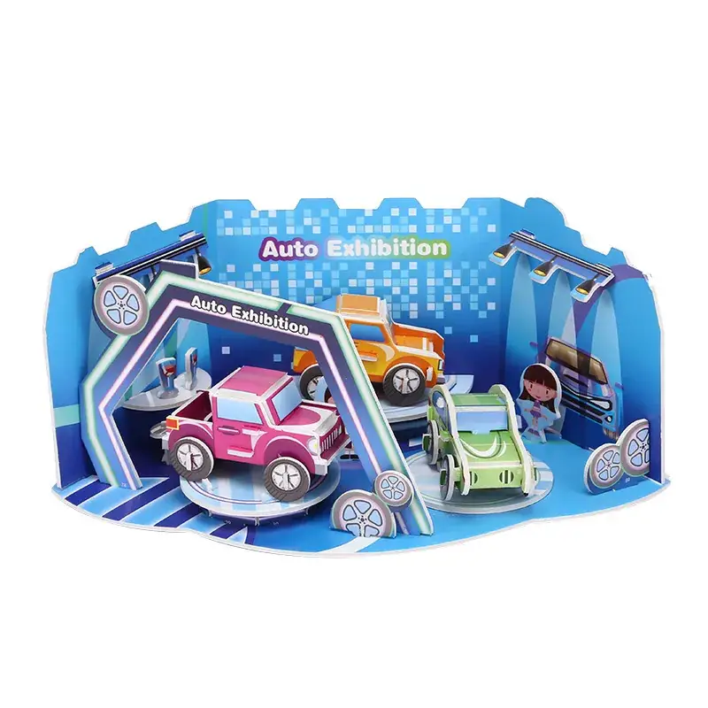 3D Blue Castle Puzzle Toy for Kids - Image 17
