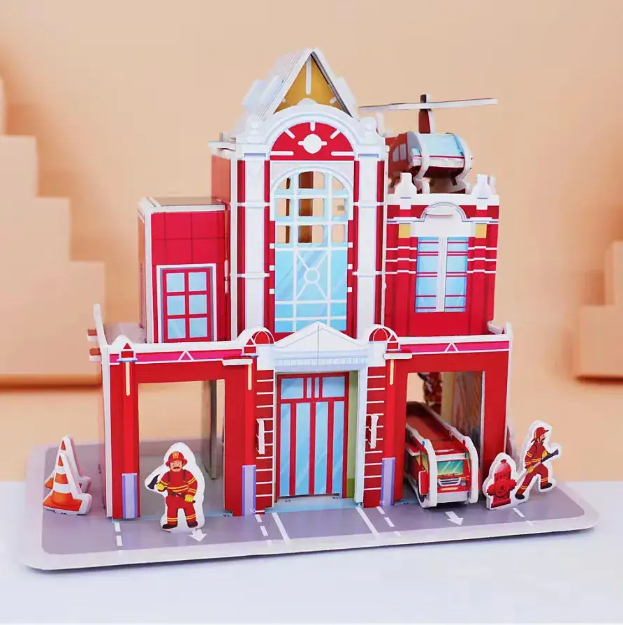 3D Blue Castle Puzzle Toy for Kids - Image 19