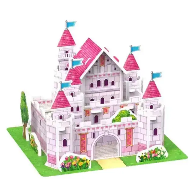 3D Blue Castle Puzzle Toy for Kids - Image 20