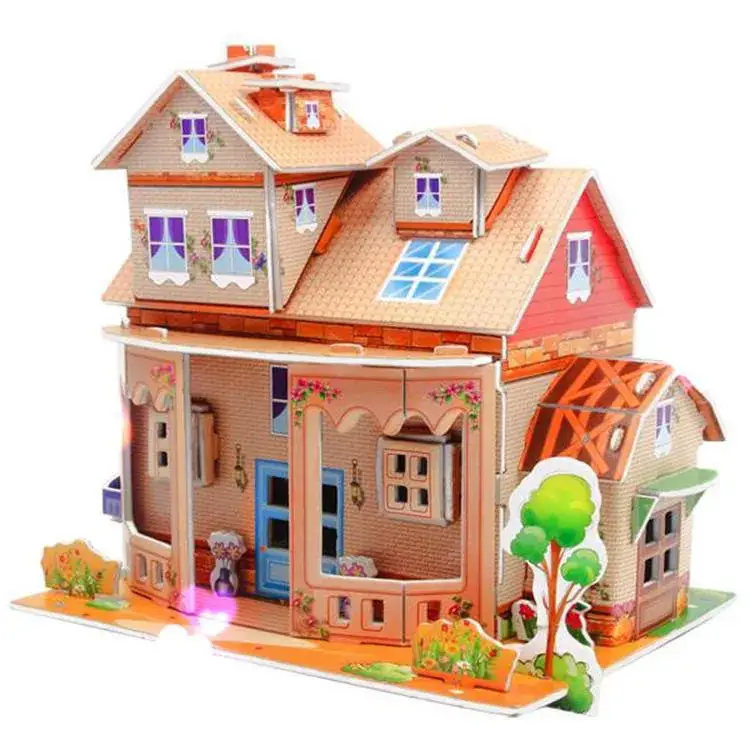 3D Blue Castle Puzzle Toy for Kids - Image 24