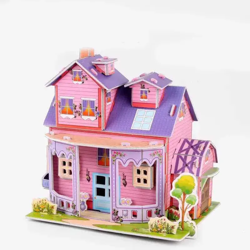 3D Blue Castle Puzzle Toy for Kids - Image 25