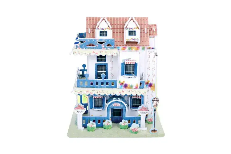 3D Blue Castle Puzzle Toy for Kids - Image 33