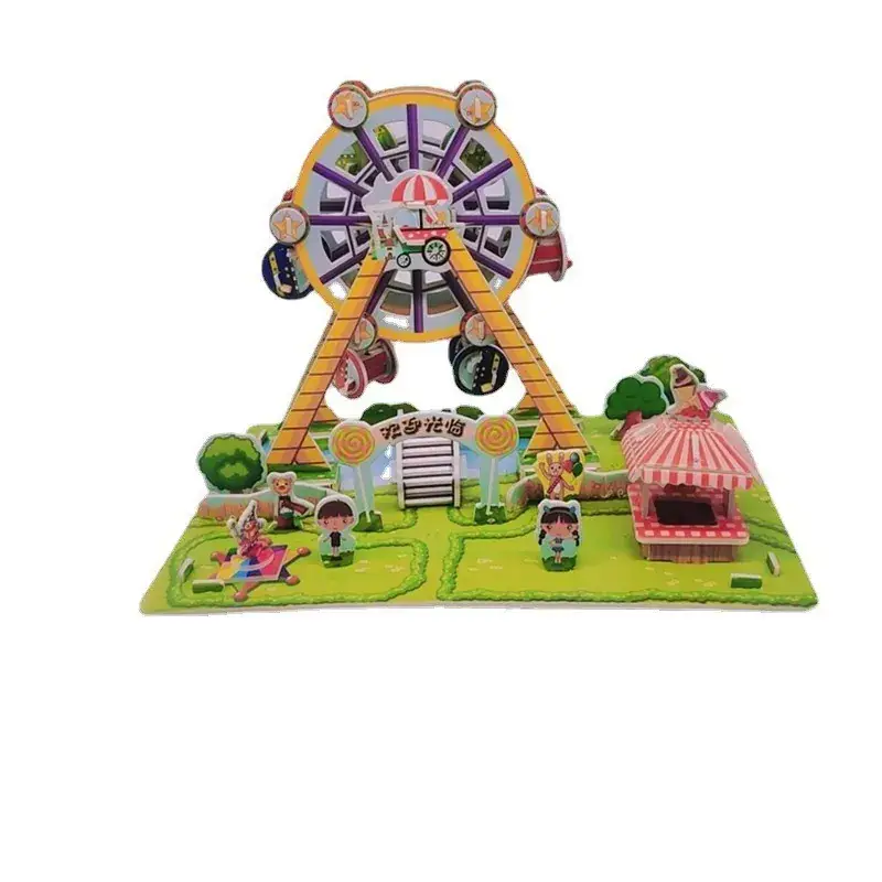 3D Blue Castle Puzzle Toy for Kids - Image 35