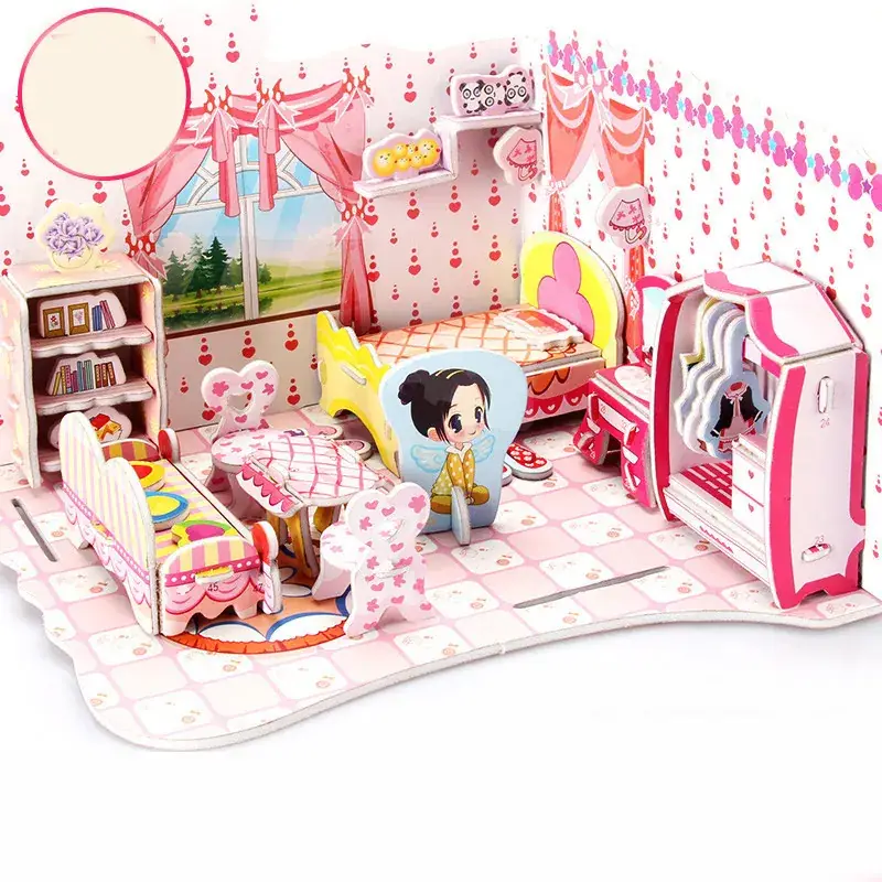 3D Blue Castle Puzzle Toy for Kids - Image 39