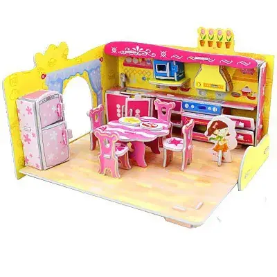 3D Blue Castle Puzzle Toy for Kids - Image 40