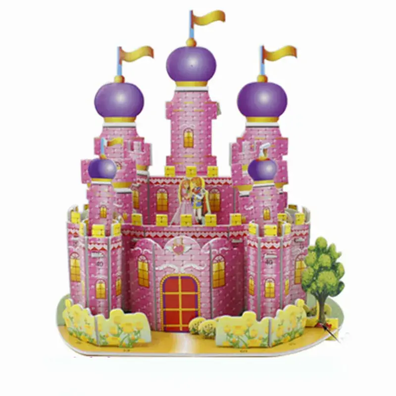 3D Blue Castle Puzzle Toy for Kids - Image 42