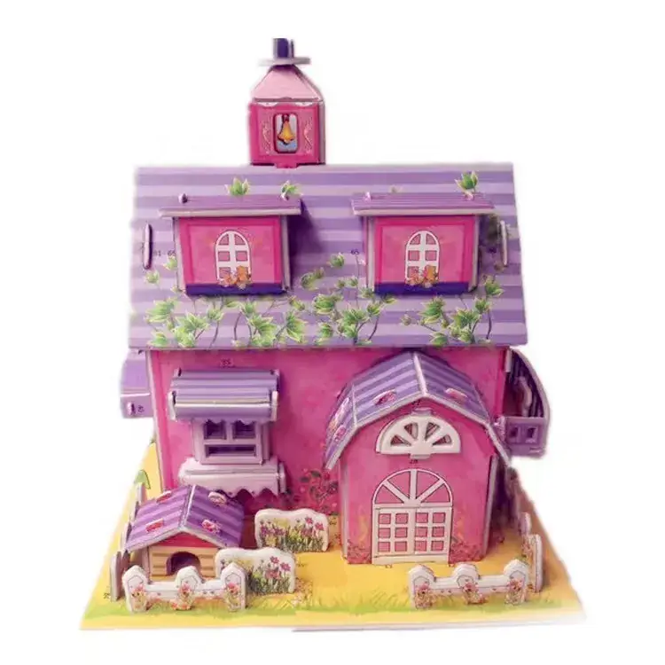 3D Blue Castle Puzzle Toy for Kids - Image 43