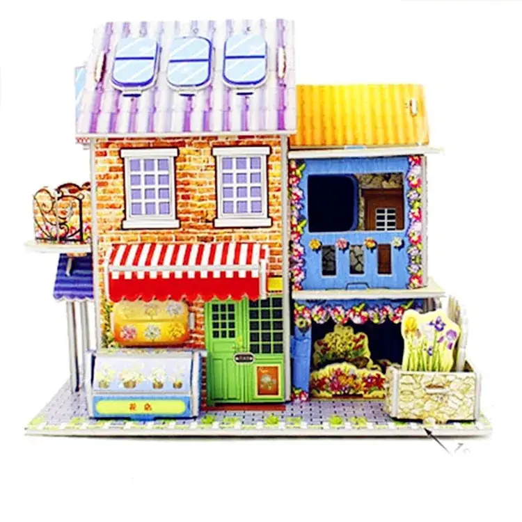 3D Blue Castle Puzzle Toy for Kids - Image 50