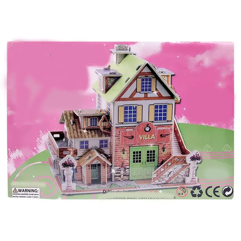 3D Blue Castle Puzzle Toy for Kids - Image 52