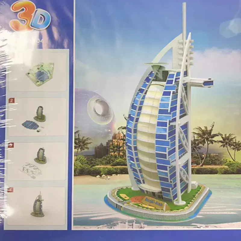3D Blue Castle Puzzle Toy for Kids - Image 57