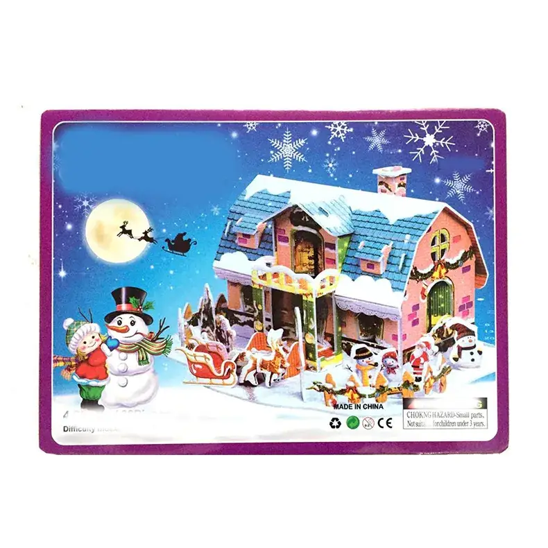 3D Blue Castle Puzzle Toy for Kids - Image 59