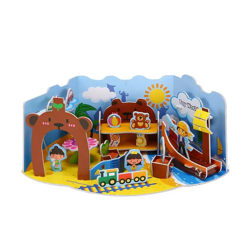 3D Blue Castle Puzzle Toy for Kids - Image 63
