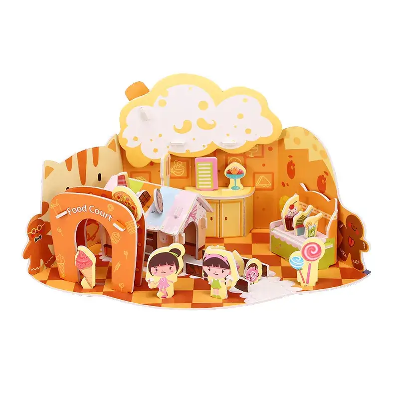 3D Blue Castle Puzzle Toy for Kids - Image 64
