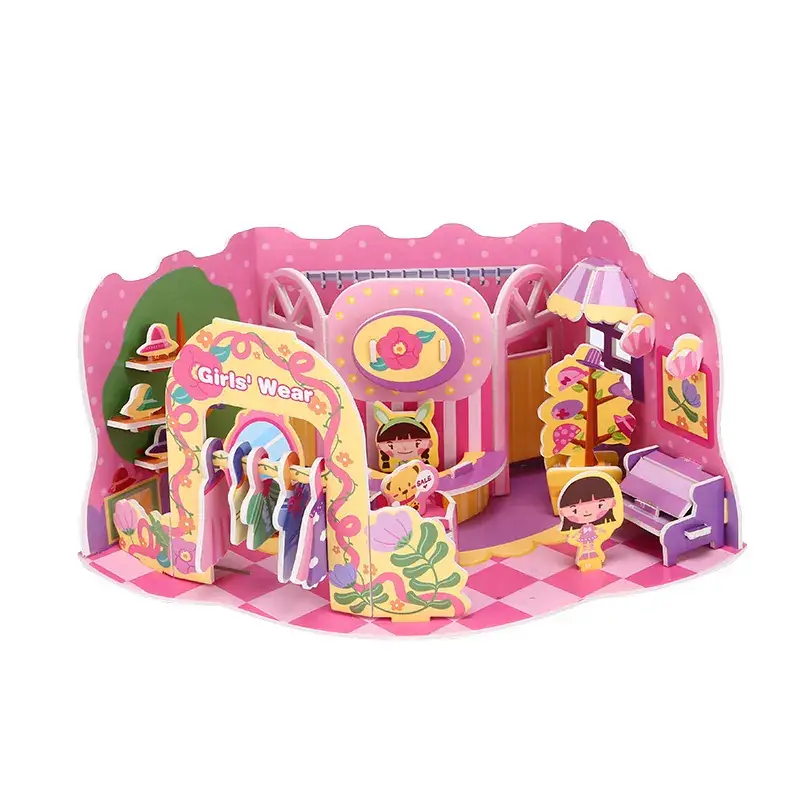 3D Blue Castle Puzzle Toy for Kids - Image 69