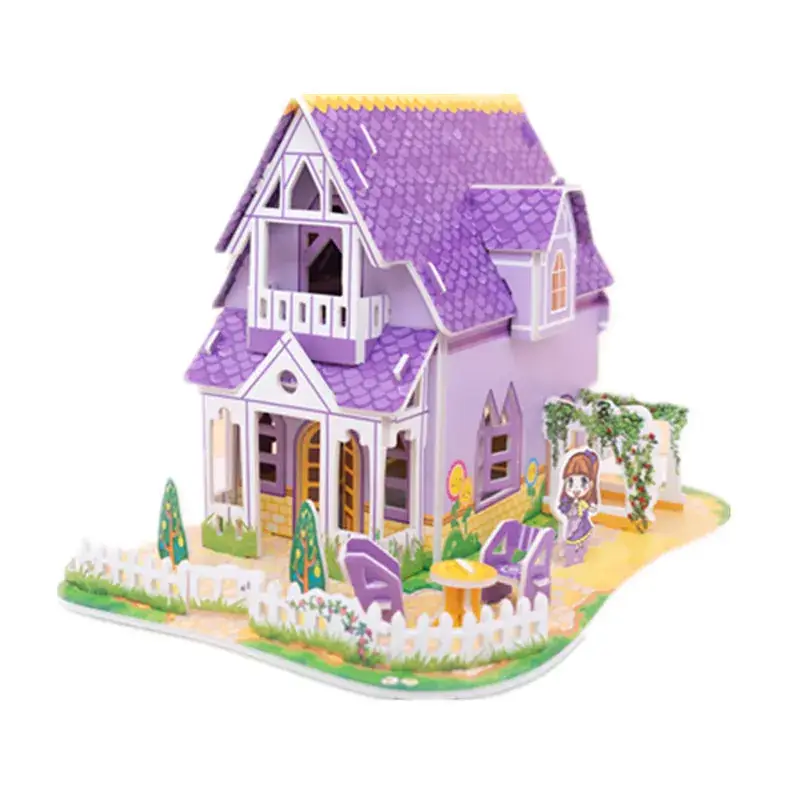3D Blue Castle Puzzle Toy for Kids - Image 7