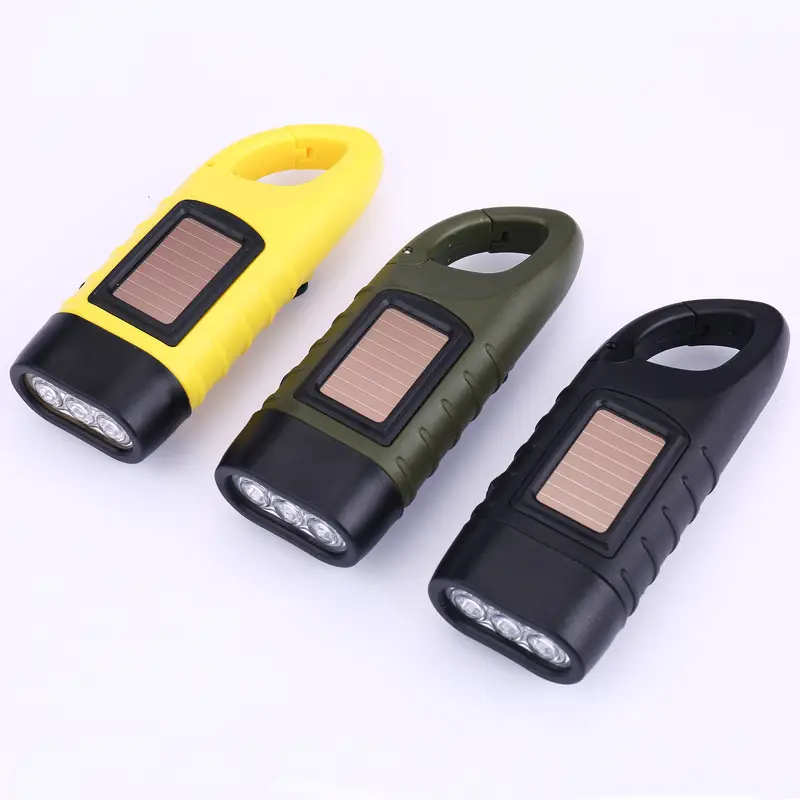 Solar Hand-Crankled Emergency Light Outdoor Camping Flashlight — feature 1