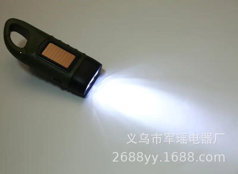 Solar Hand-Crankled Emergency Light Outdoor Camping Flashlight — feature 11