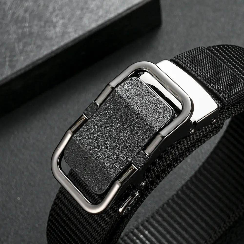 Men's Automatic Buckle Belt with Toothless Hole - Image 10