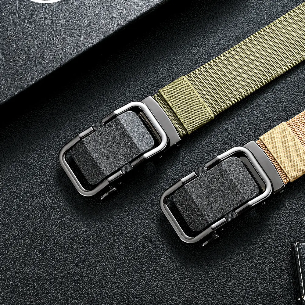 Men's Automatic Buckle Belt with Toothless Hole - Image 11