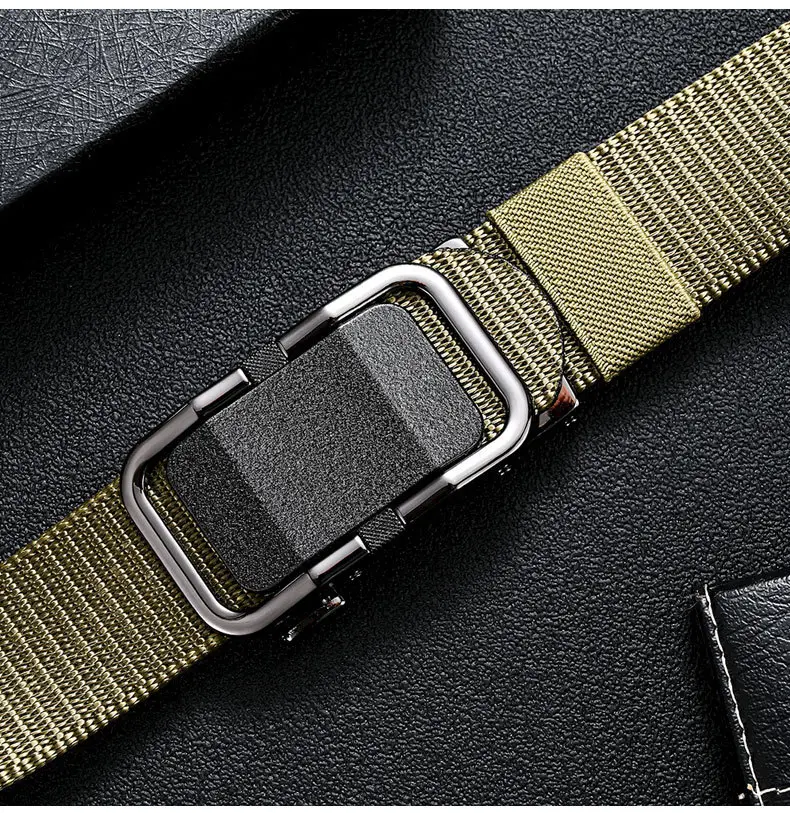 Men's Automatic Buckle Belt with Toothless Hole β feature 13