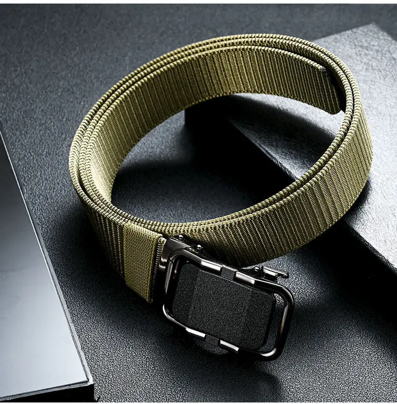 Men's Automatic Buckle Belt with Toothless Hole β feature 14