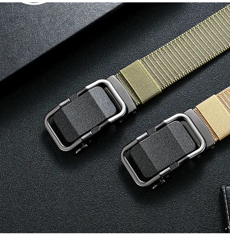 Men's Automatic Buckle Belt with Toothless Hole β feature 15