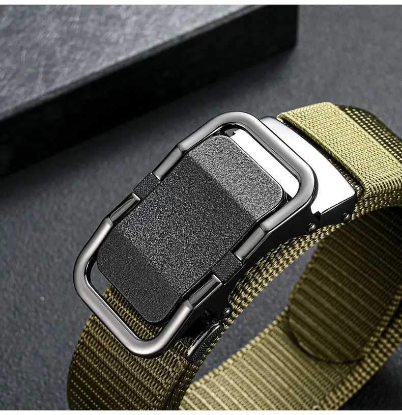 Men's Automatic Buckle Belt with Toothless Hole β feature 16
