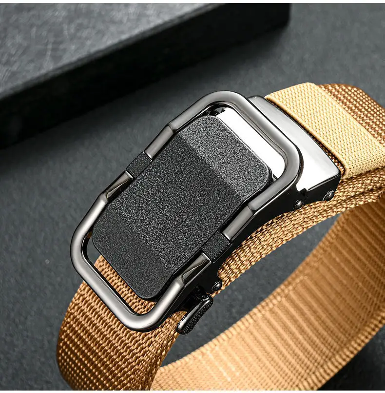 Men's Automatic Buckle Belt with Toothless Hole β feature 17