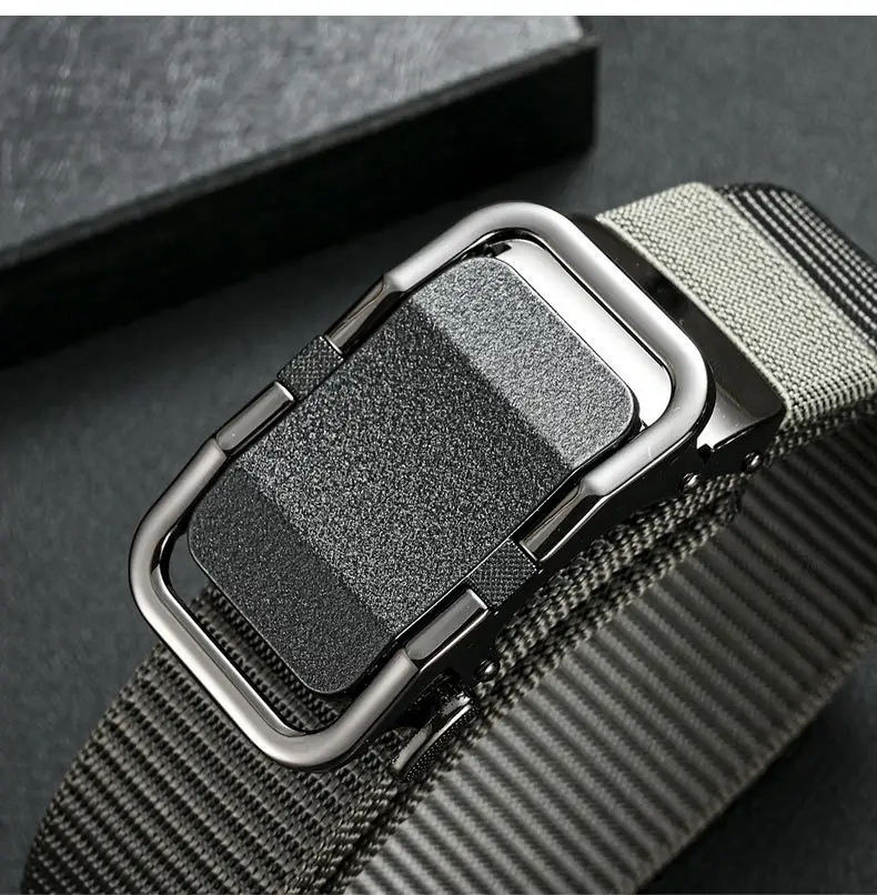 Men's Automatic Buckle Belt with Toothless Hole β feature 18