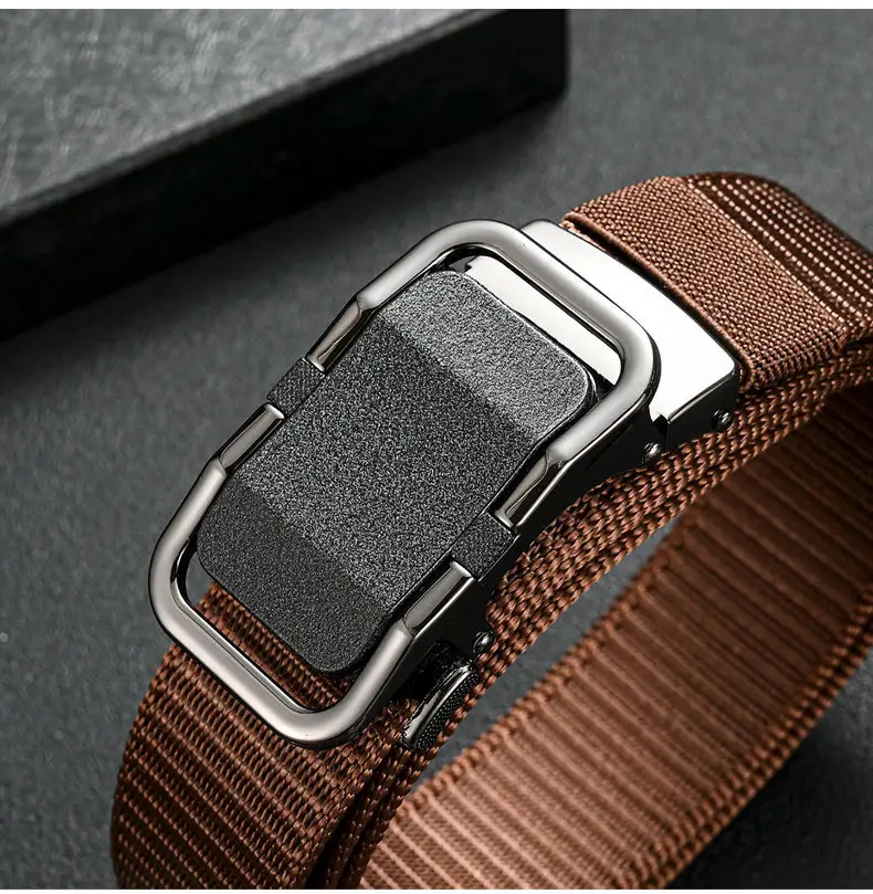 Men's Automatic Buckle Belt with Toothless Hole β feature 19
