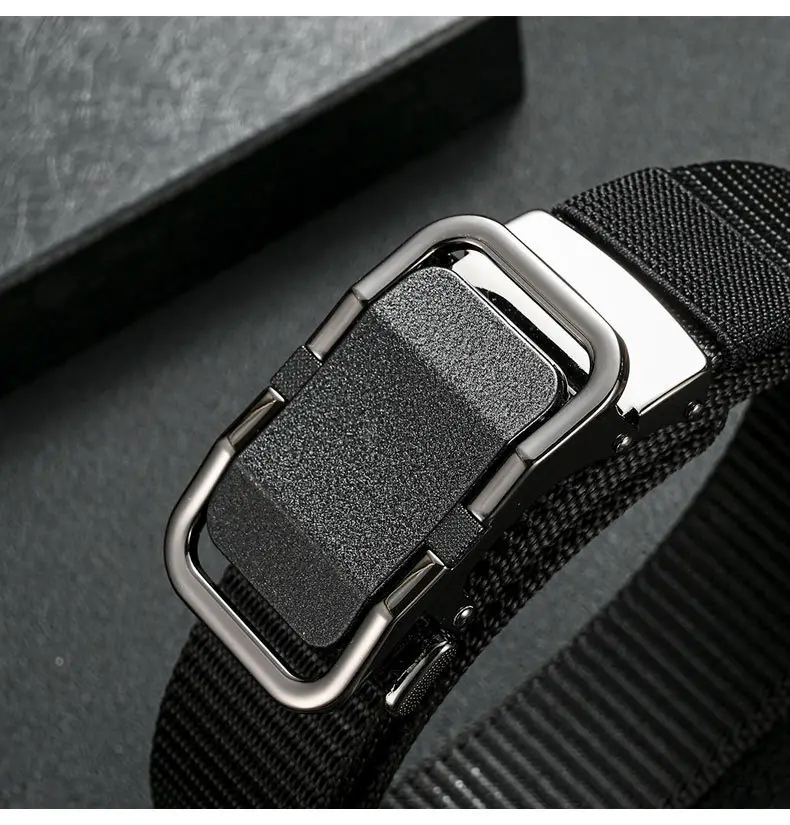 Men's Automatic Buckle Belt with Toothless Hole β feature 21