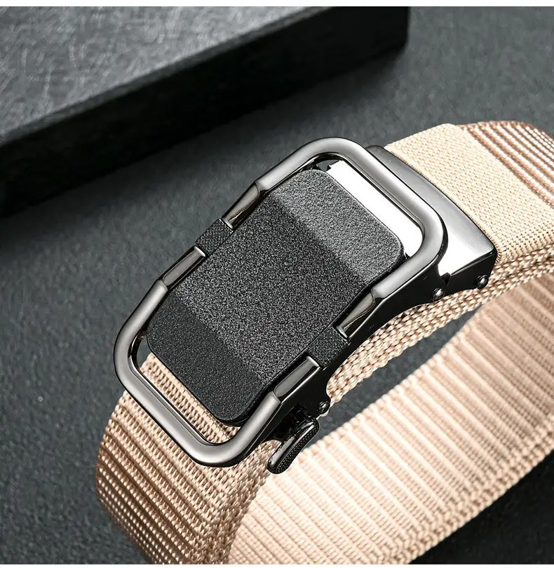 Men's Automatic Buckle Belt with Toothless Hole β feature 22