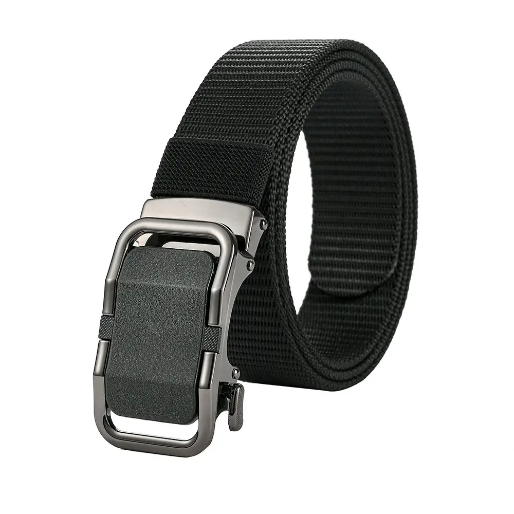 Men's Automatic Buckle Belt with Toothless Hole