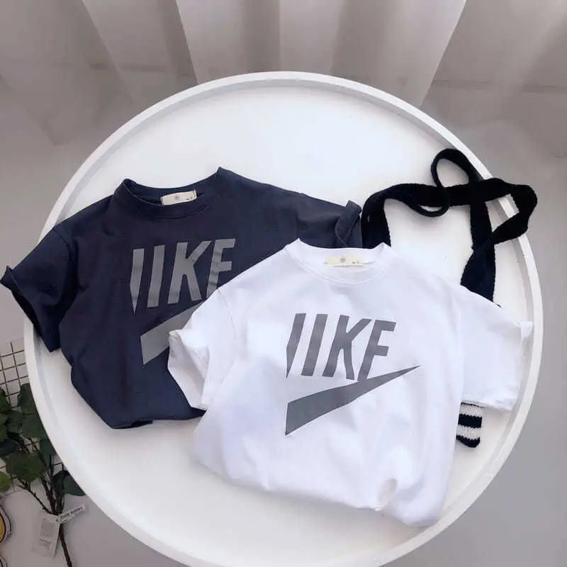 Boys T-shirt White Nike Like Print Short Sleeve - Image 19