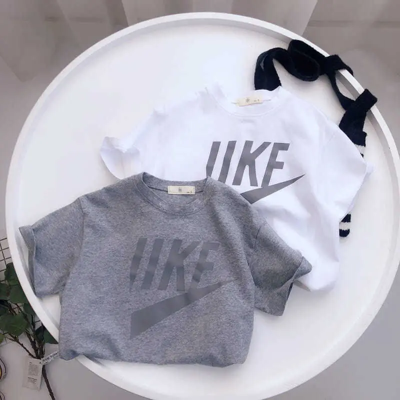 Boys T-shirt White Nike Like Print Short Sleeve — feature 10